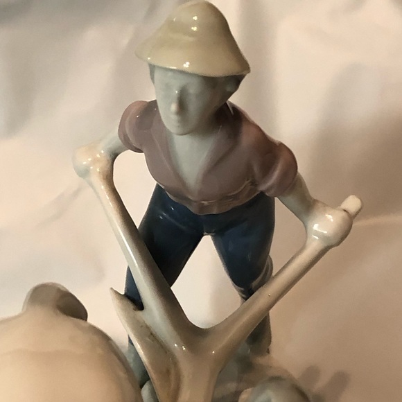 GEROLD PORZELLAN BAVARIA PORCELAIN WORK HORSES WITH FARMER - Picture 6 of 12